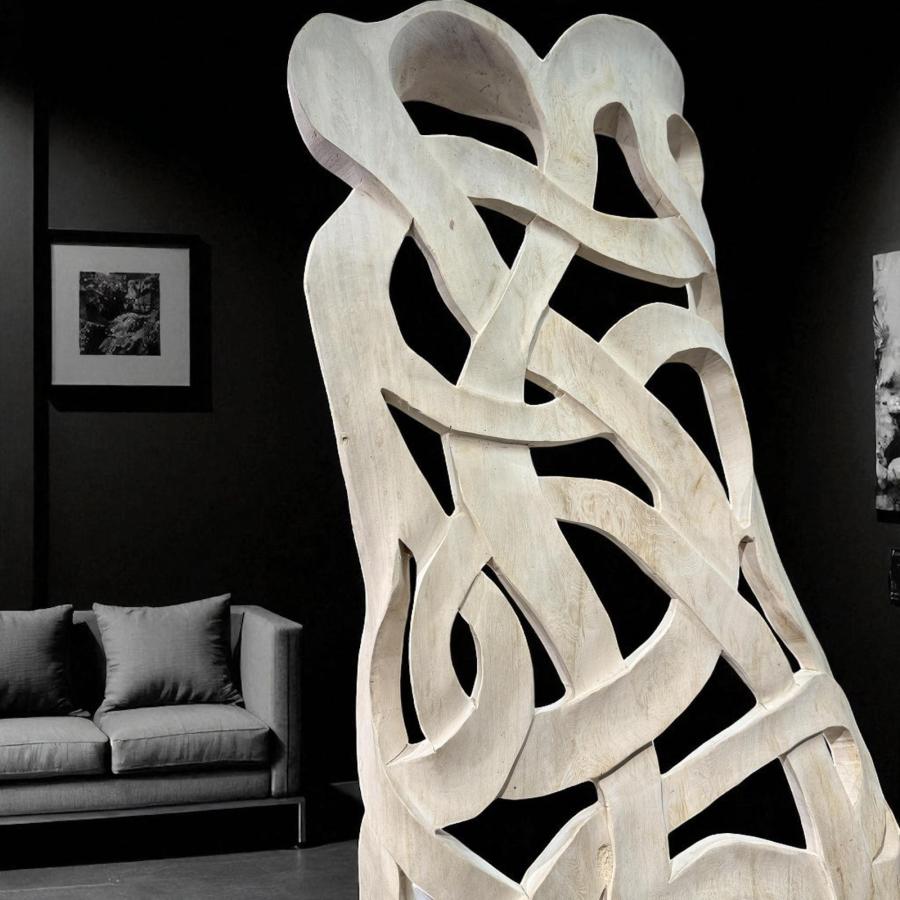 Holzskulptur Aufsteller Baumstamm 3D-Optik