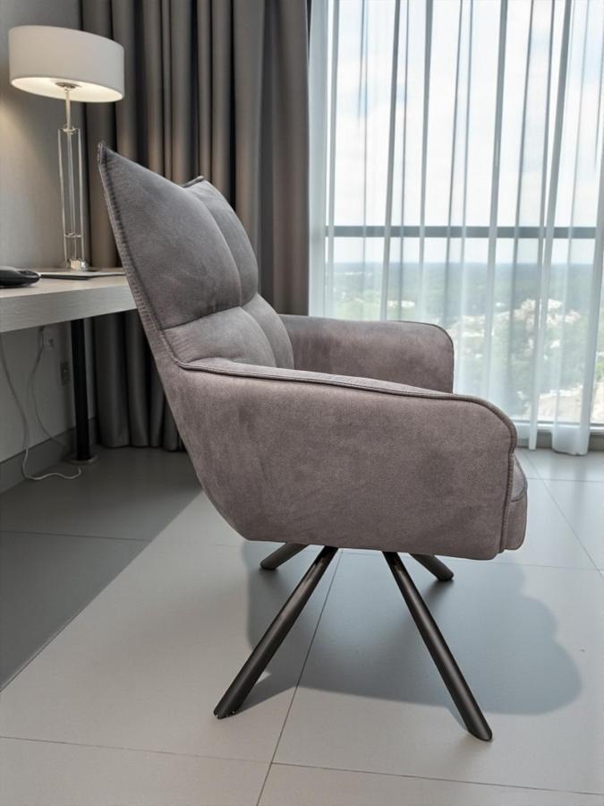 Esszimmerstuhl drehbar grau