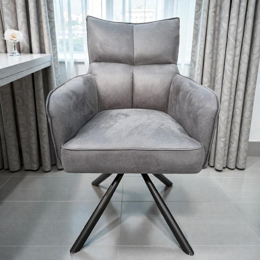 Esszimmerstuhl drehbar grau