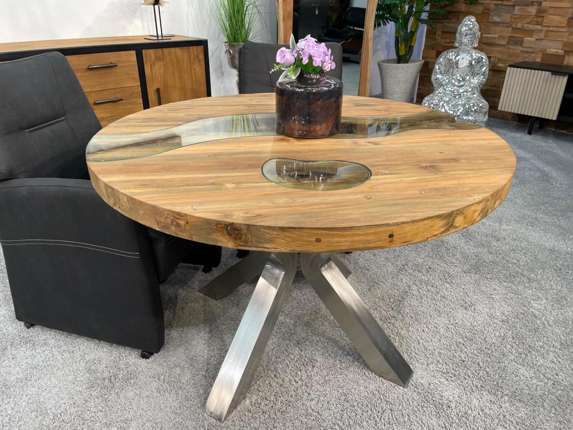 Runder Esstisch aus Holz 120 cm
