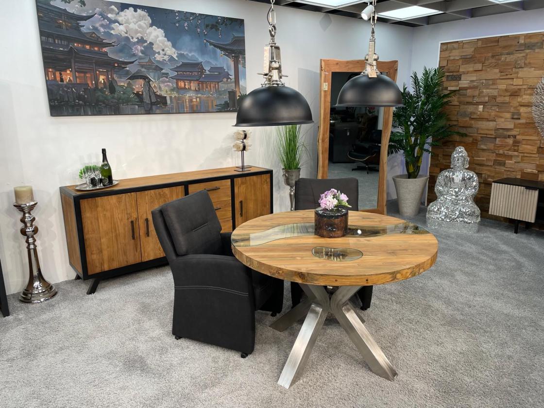 Runder Esstisch aus Holz 120 cm