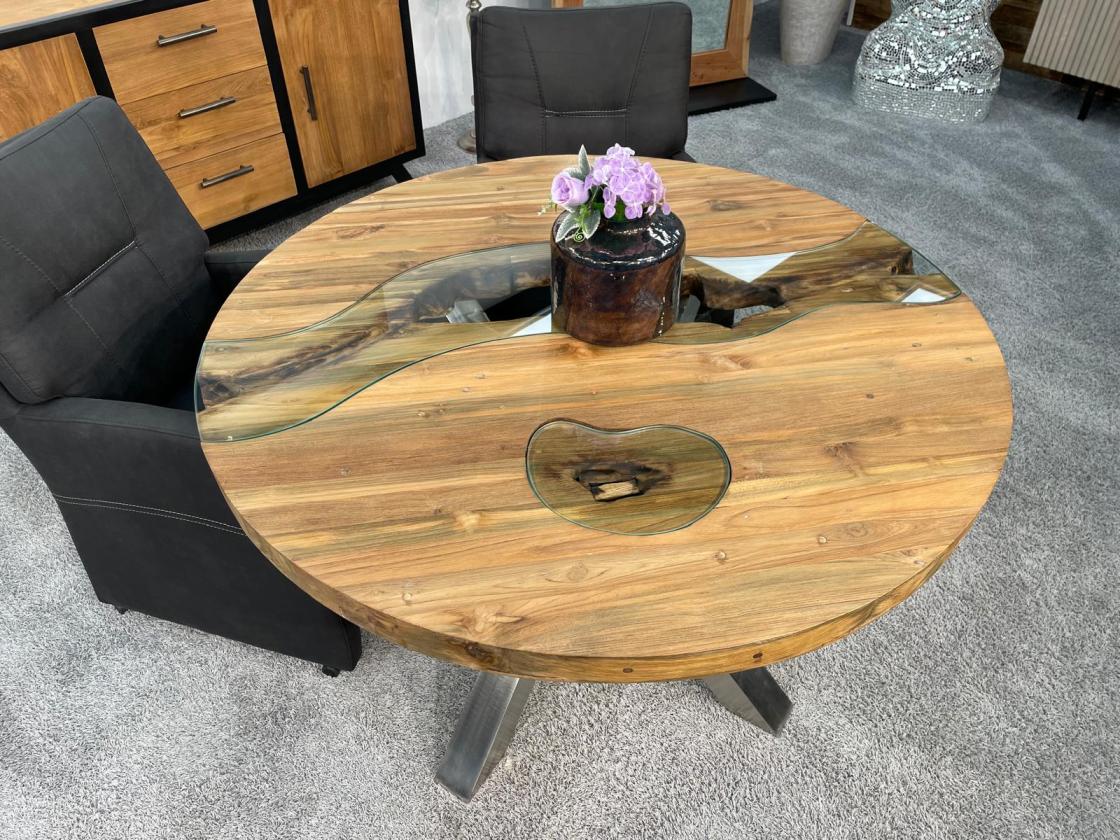Runder Esstisch aus Holz 120 cm