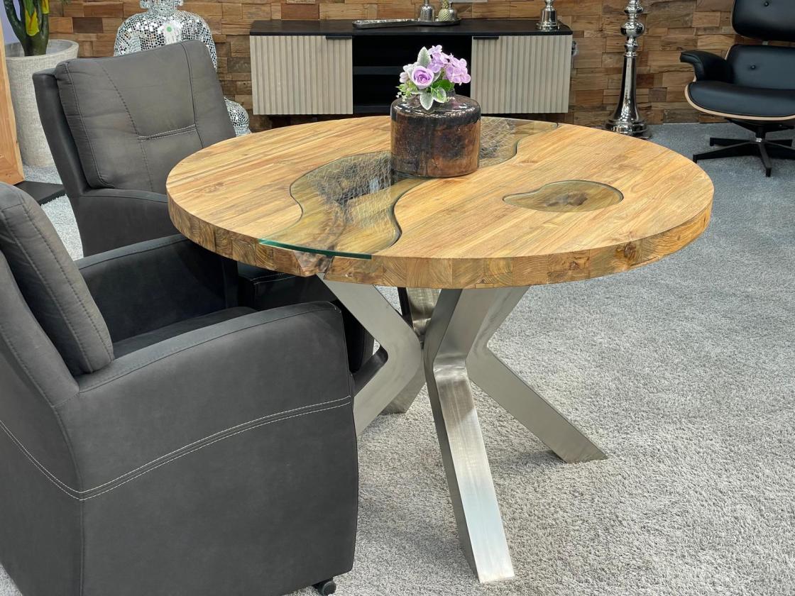 Runder Esstisch aus Holz 120 cm