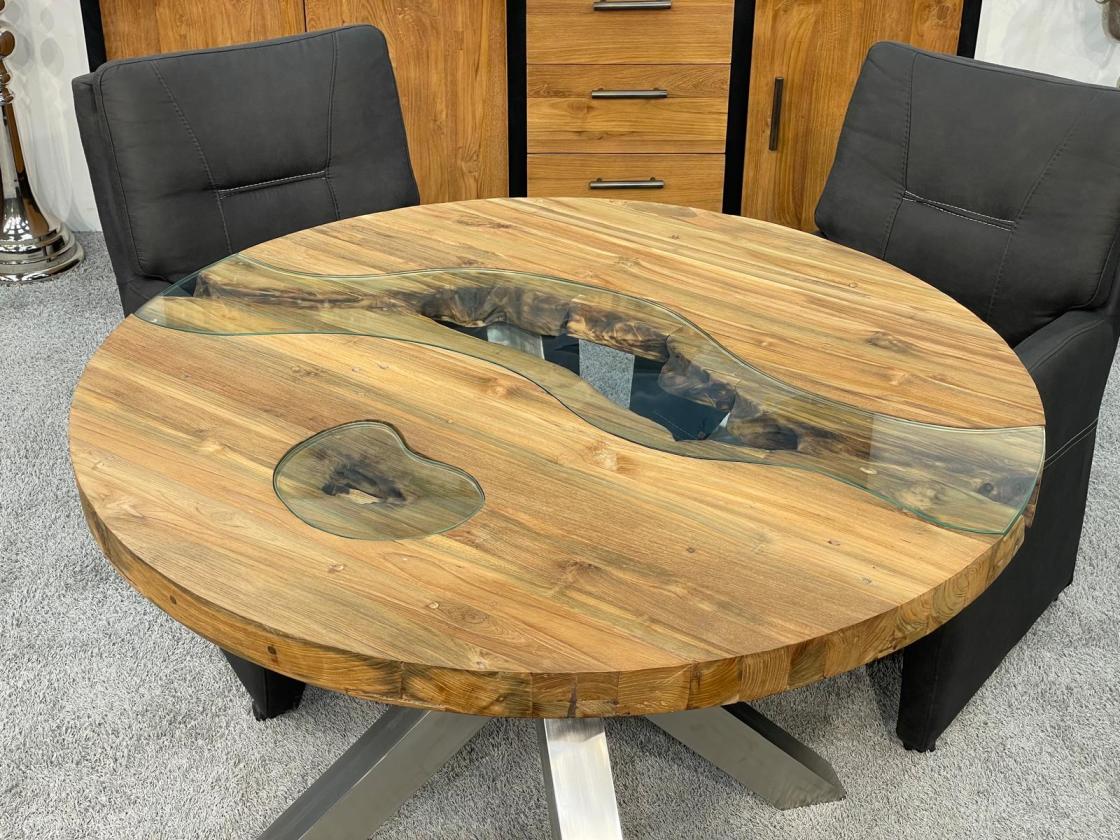 Runder Esstisch aus Holz 120 cm