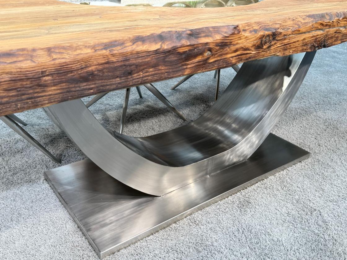Esszimmertisch mit baumkante massiver Holztisch 250cm