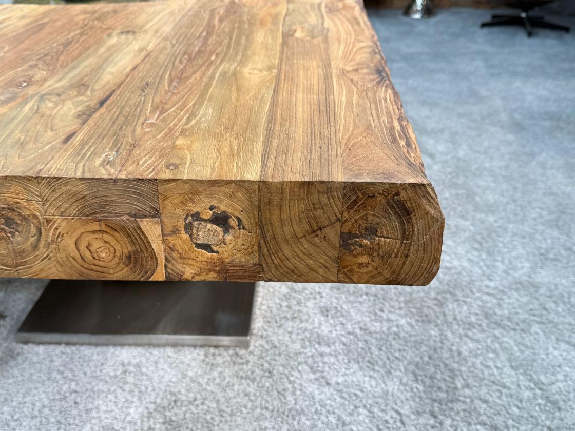 Esszimmertisch mit baumkante massiver Holztisch 250cm