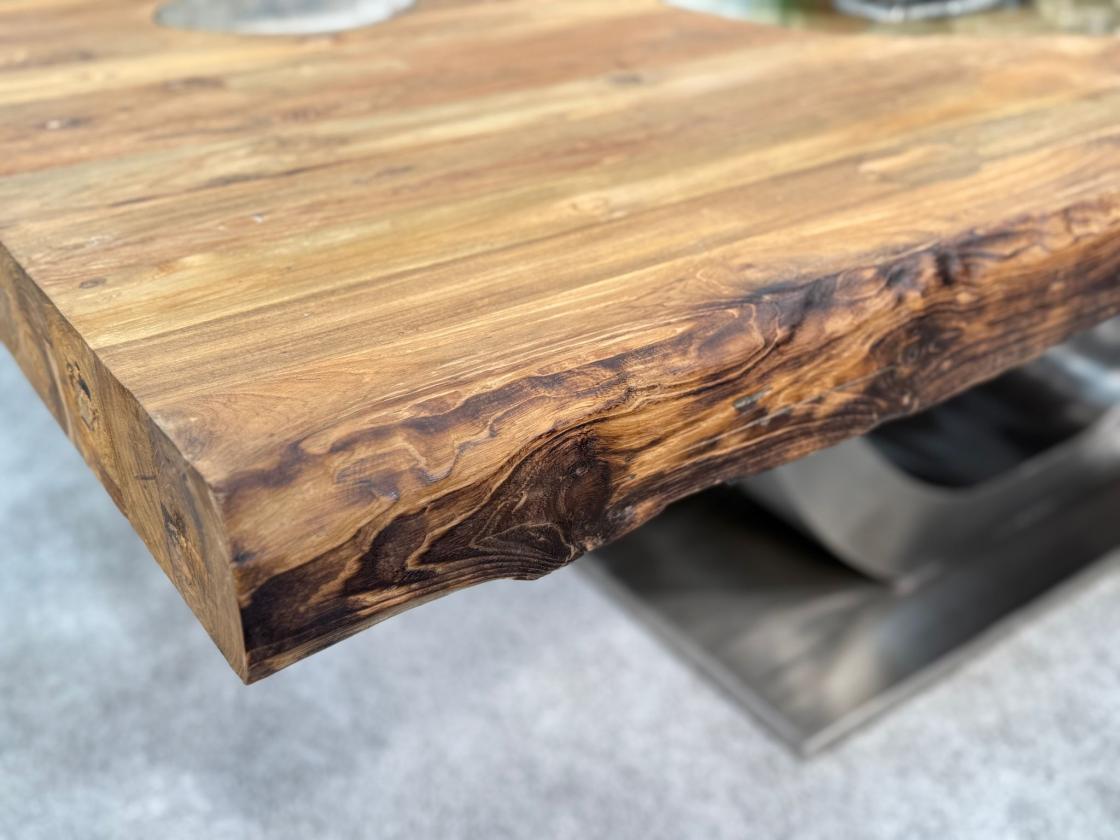 Esszimmertisch mit baumkante massiver Holztisch 250cm