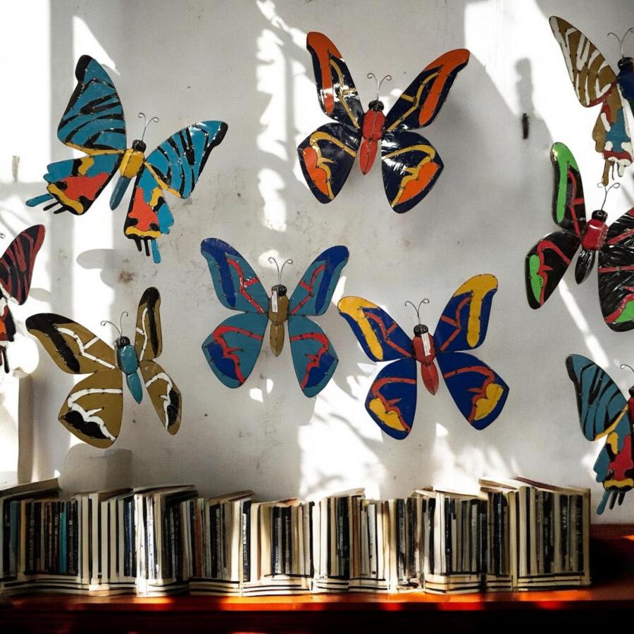 Wanddekoration Schmetterling Metall