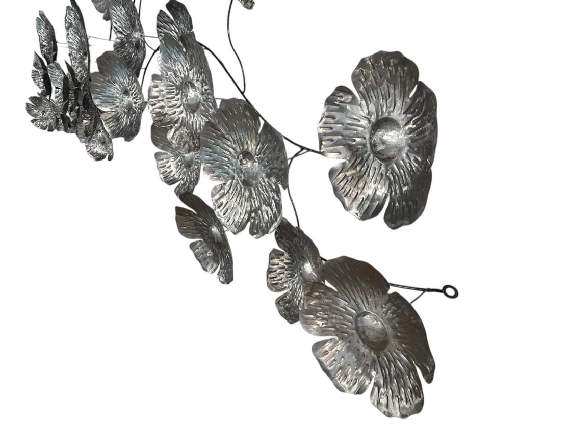 Designer Wanddekoration aus Stahlblech "Flowers" ca. 180 cm