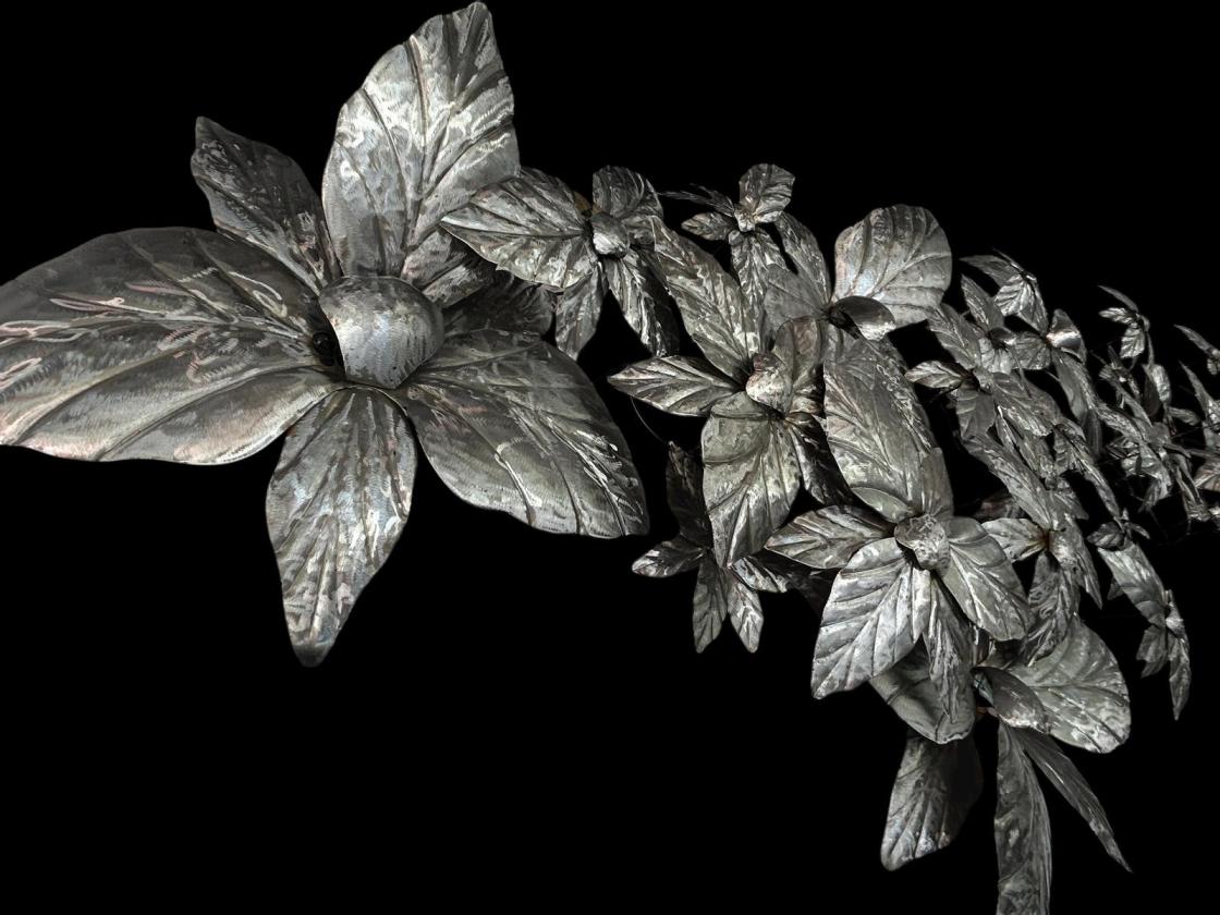 Wanddekoration aus Stahlblech "Flowers XXL" ca. 240 cm