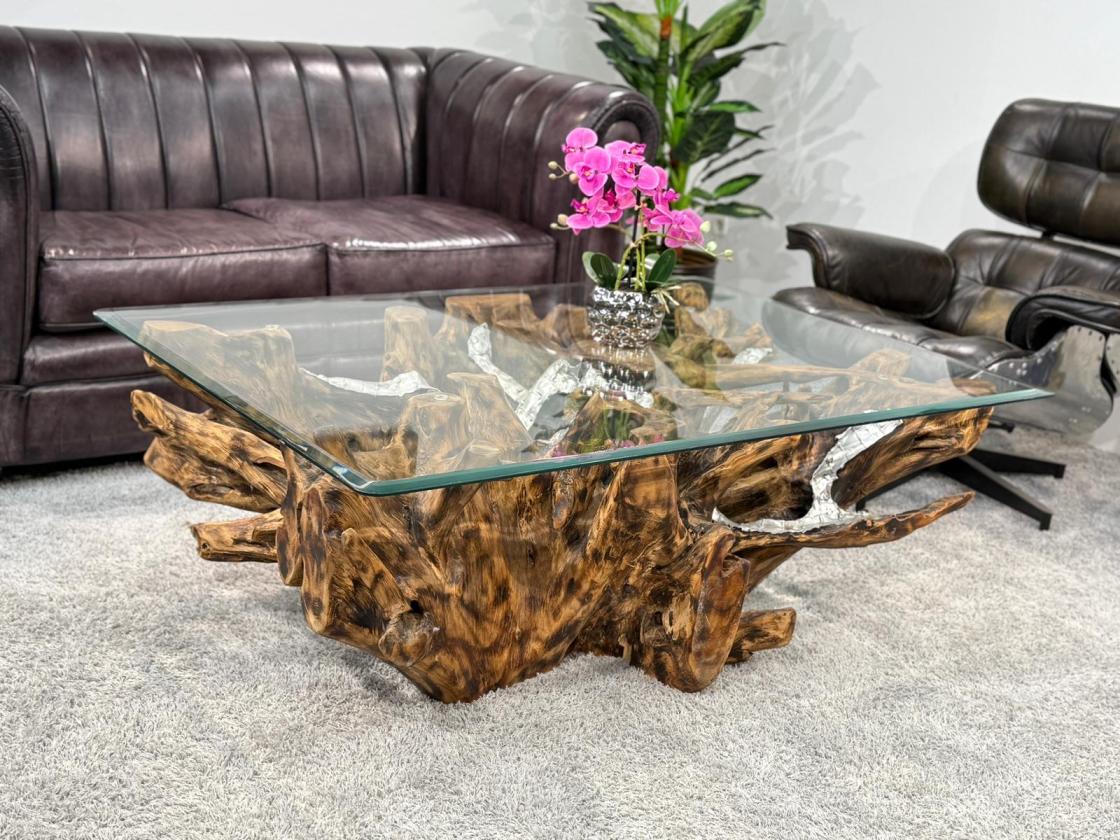 Baumwurzel Couchtisch Root aus Teakholz