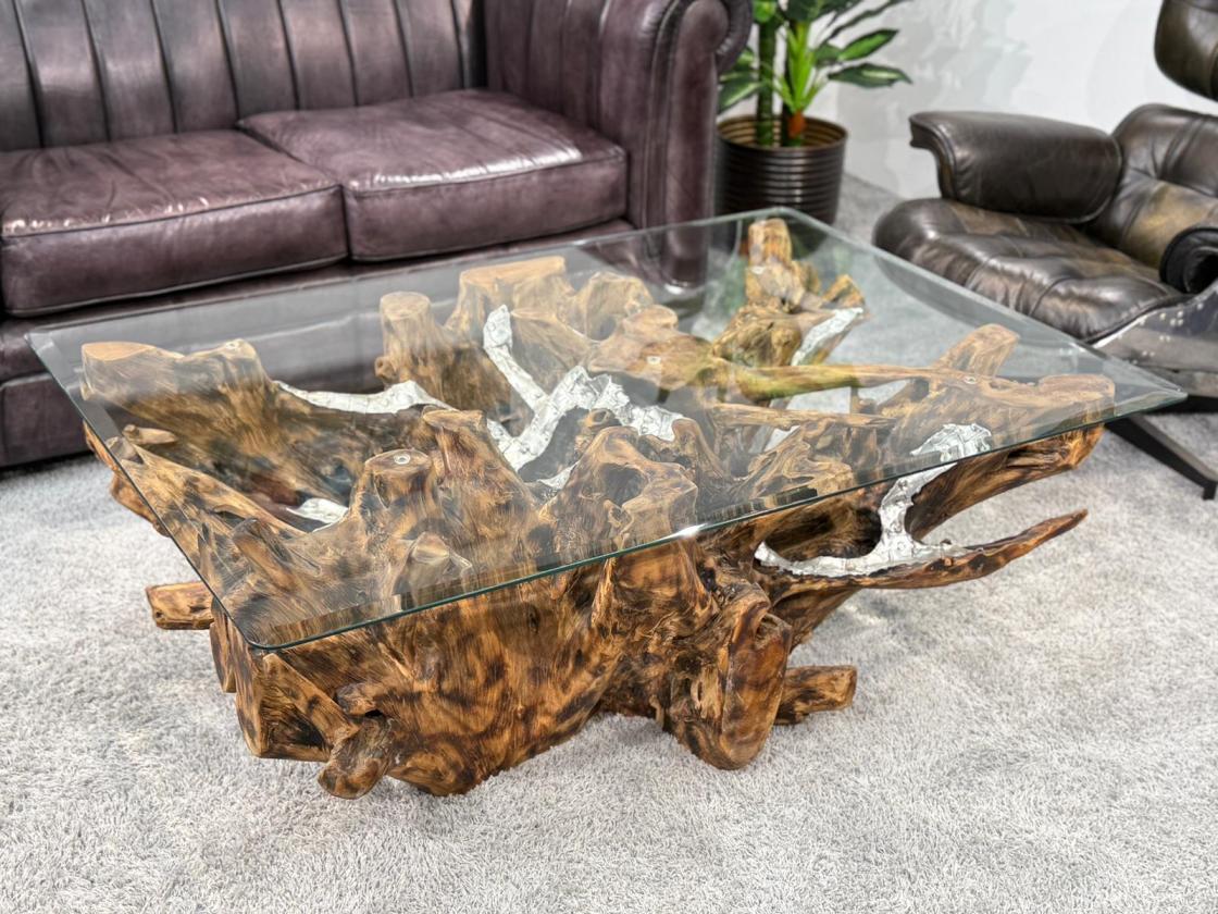 Baumwurzel Couchtisch Root aus Teakholz
