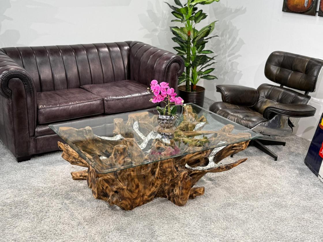 Baumwurzel Couchtisch Root aus Teakholz