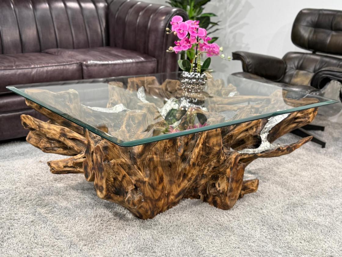 Baumwurzel Couchtisch Root aus Teakholz