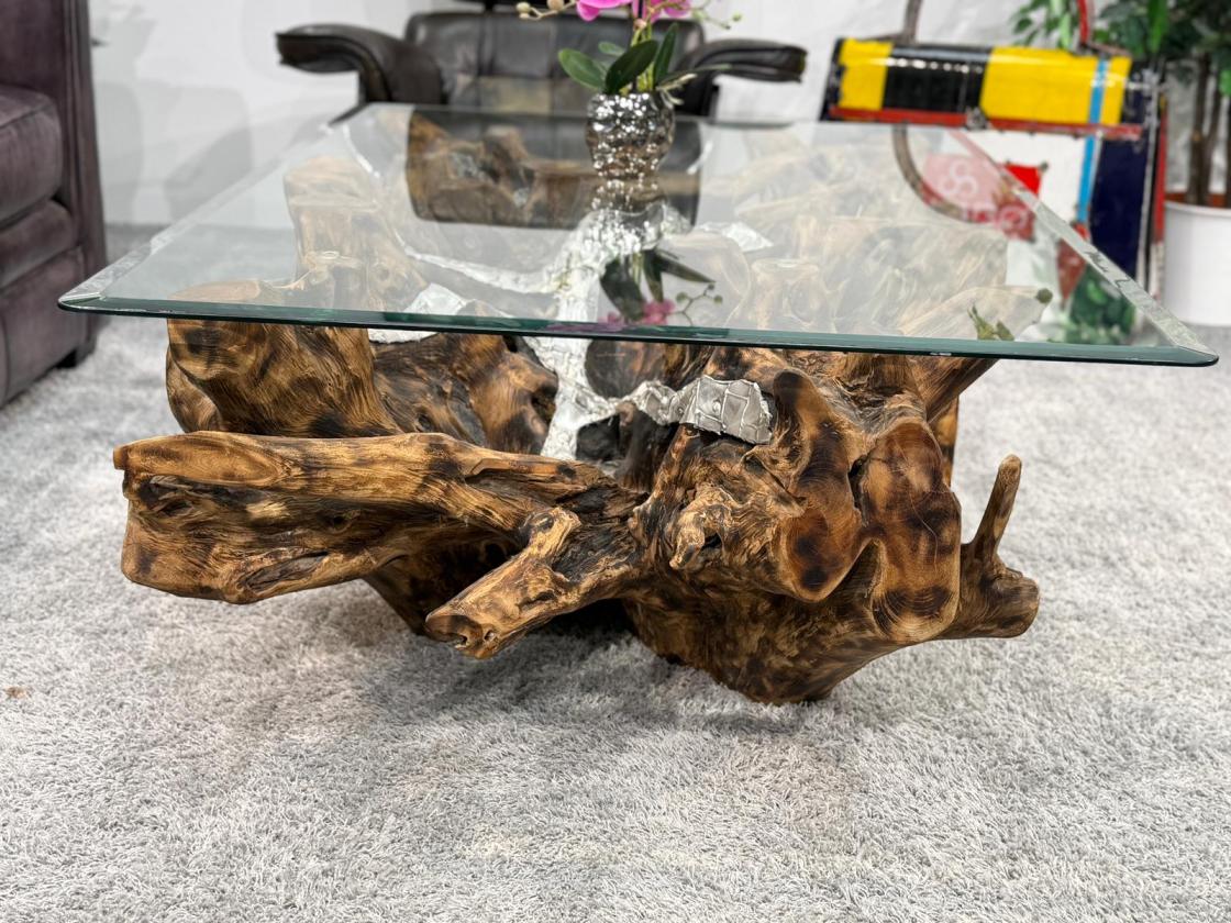 Baumwurzel Couchtisch Root aus Teakholz
