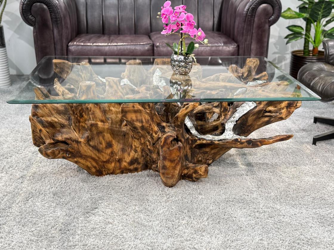Baumwurzel Couchtisch Root aus Teakholz