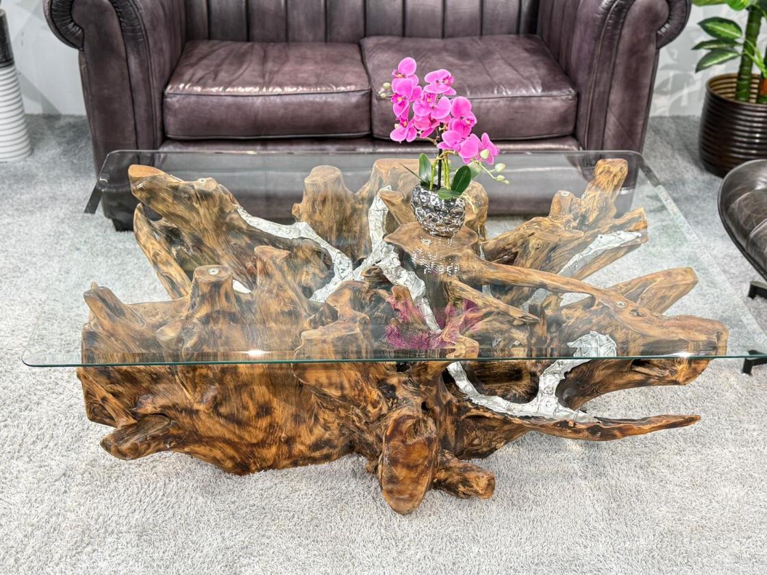 Baumwurzel Couchtisch Root aus Teakholz