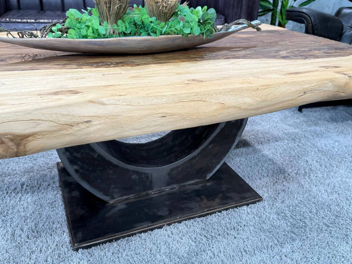Massivholztisch Baumscheibentisch Couchtisch  Baumkante