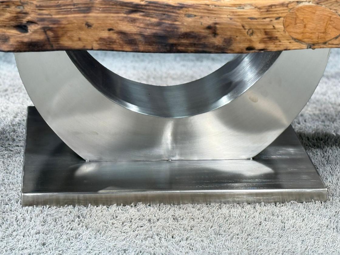 Couchtisch vollholztisch fusion baumkantentisch