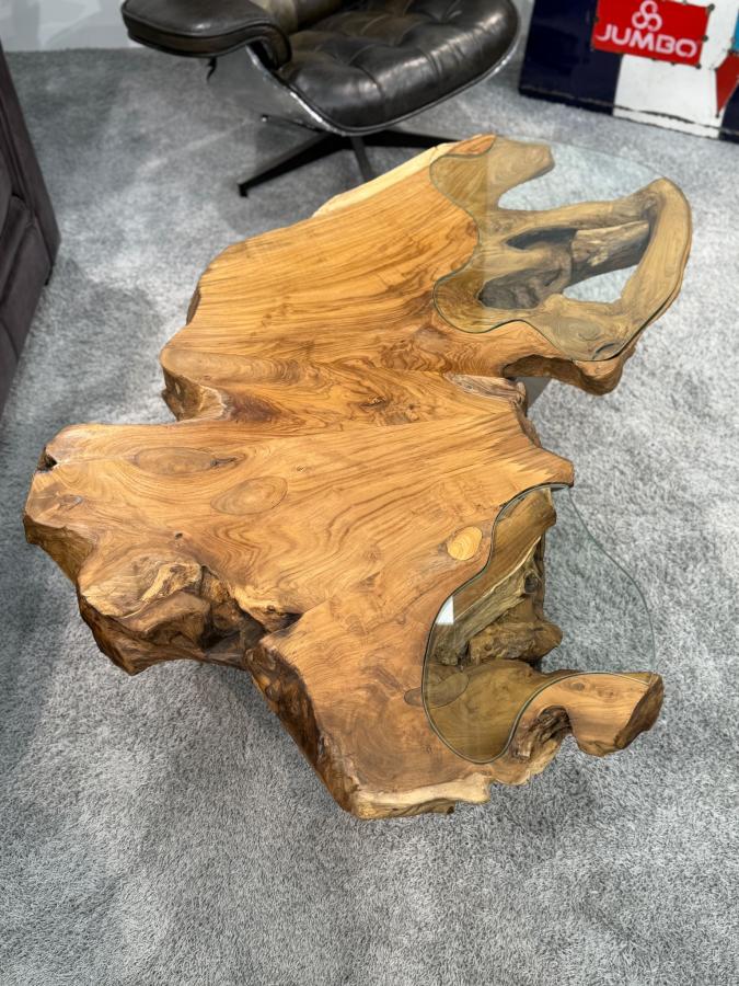 Wohnzimmertisch aus Holz Lakeside Baumscheibentisch