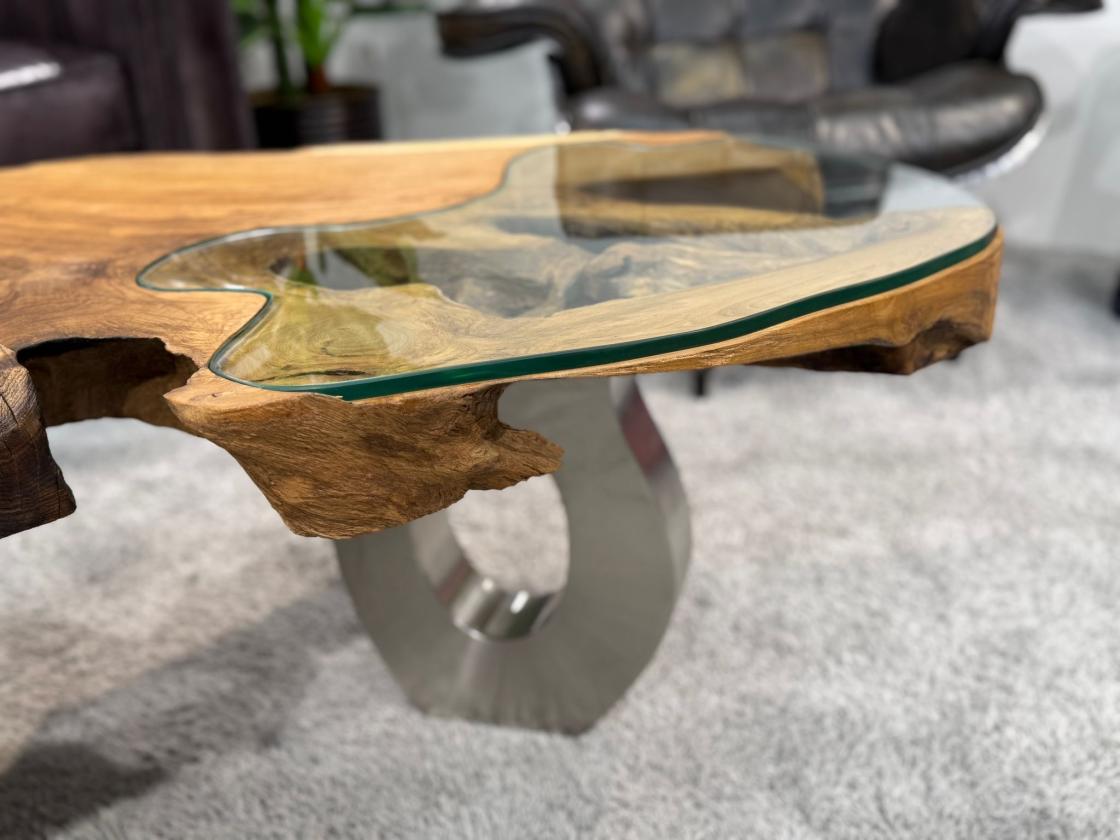 Wohnzimmertisch aus Holz Lakeside Baumscheibentisch
