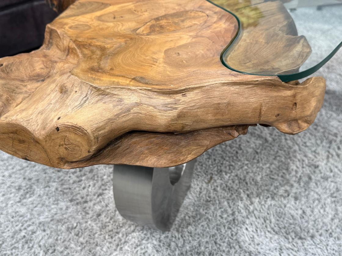 Wohnzimmertisch aus Holz Lakeside Baumscheibentisch