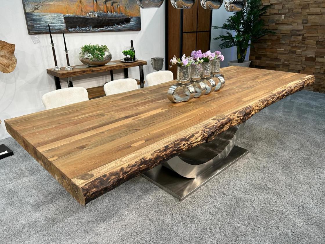 Masstisch Esstisch auf Wunschmass mit Edelstahl