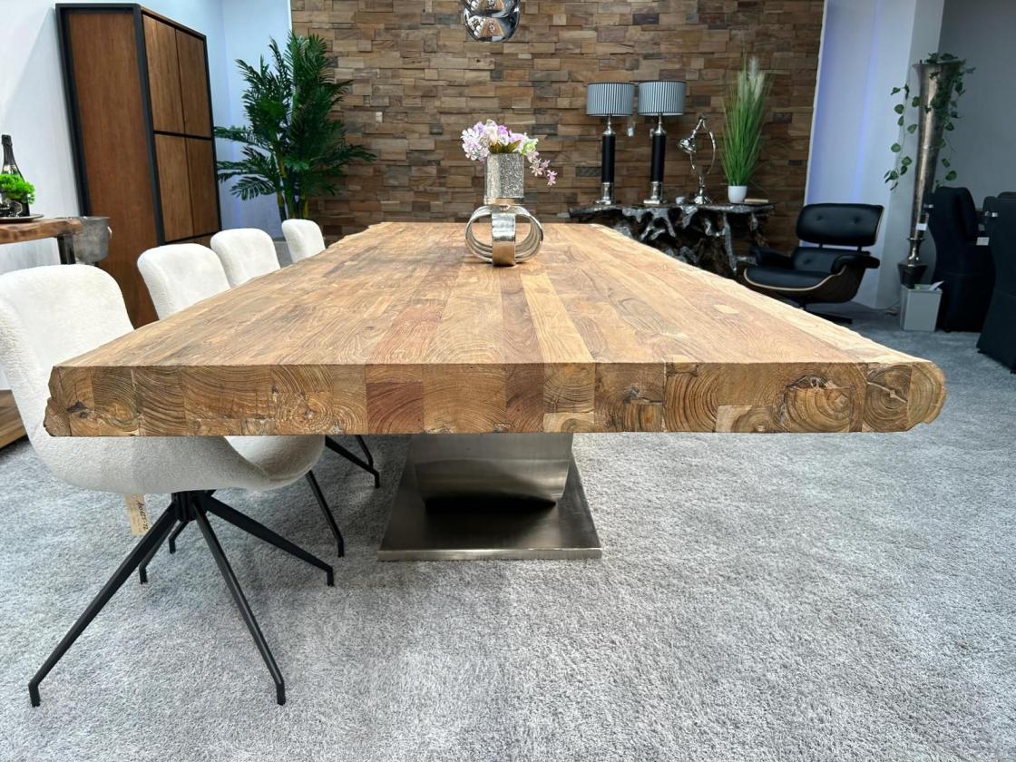 Masstisch Esstisch auf Wunschmass mit Edelstahl