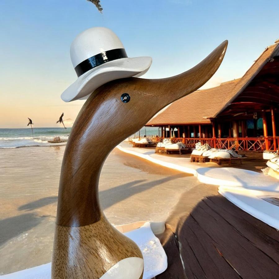 Laufente aus Holz Bikini Deko Ferienwohnung Badzimmer Strandhaus
