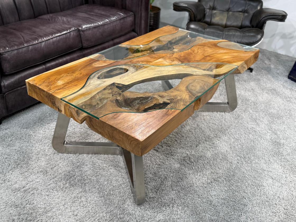 Couchtisch aus Holz Elements 100-80cm