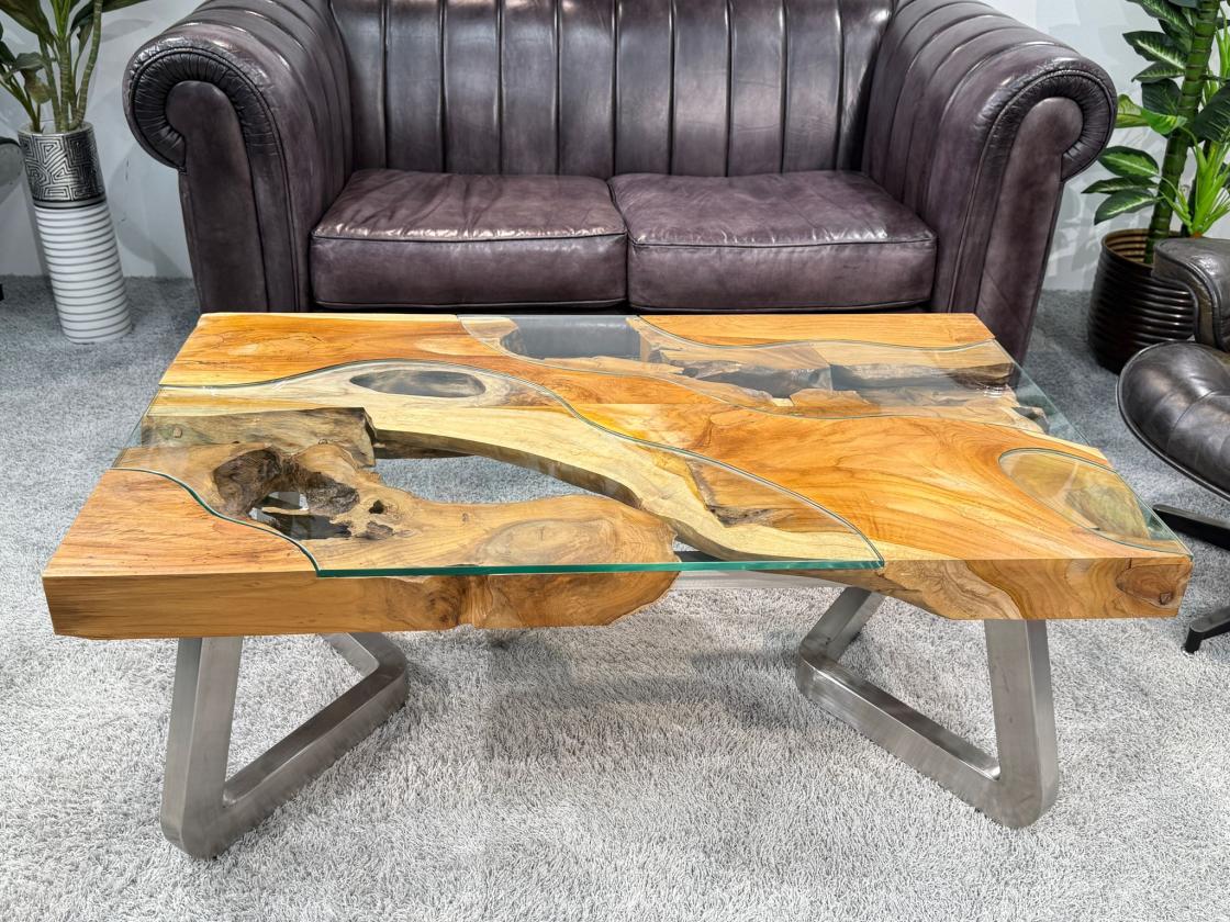 Couchtisch aus Holz Elements 100-80cm