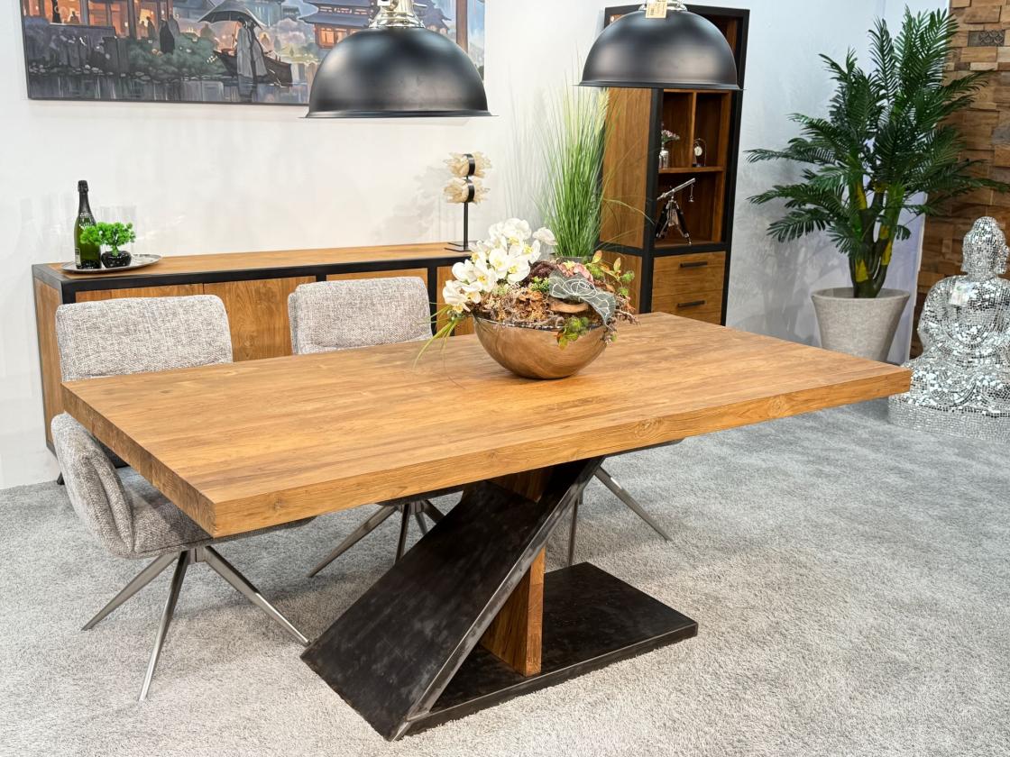 Esstisch Massivholztisch mit Z-Fuß Deep Island