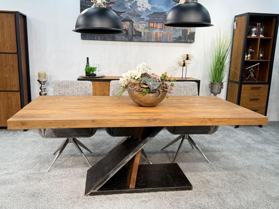Esstisch Massivholztisch mit Z-Fuß Deep Island