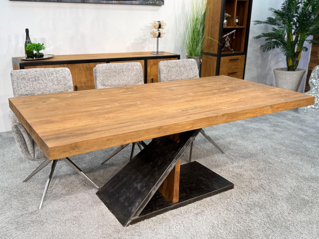 Esstisch Massivholztisch mit Z-Fuß Deep Island