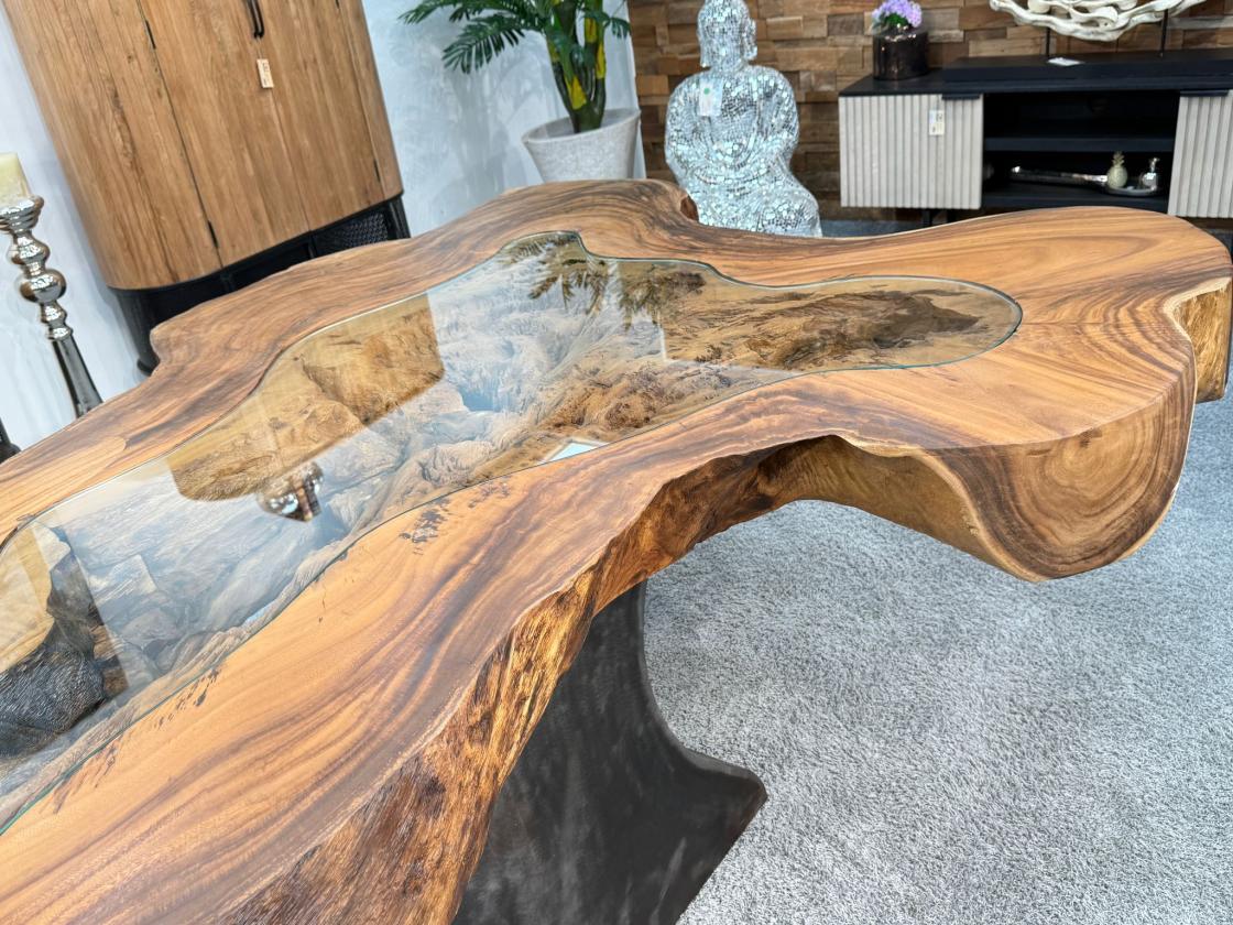 Baumstammtisch Designtisch Kunstwerk Unikat