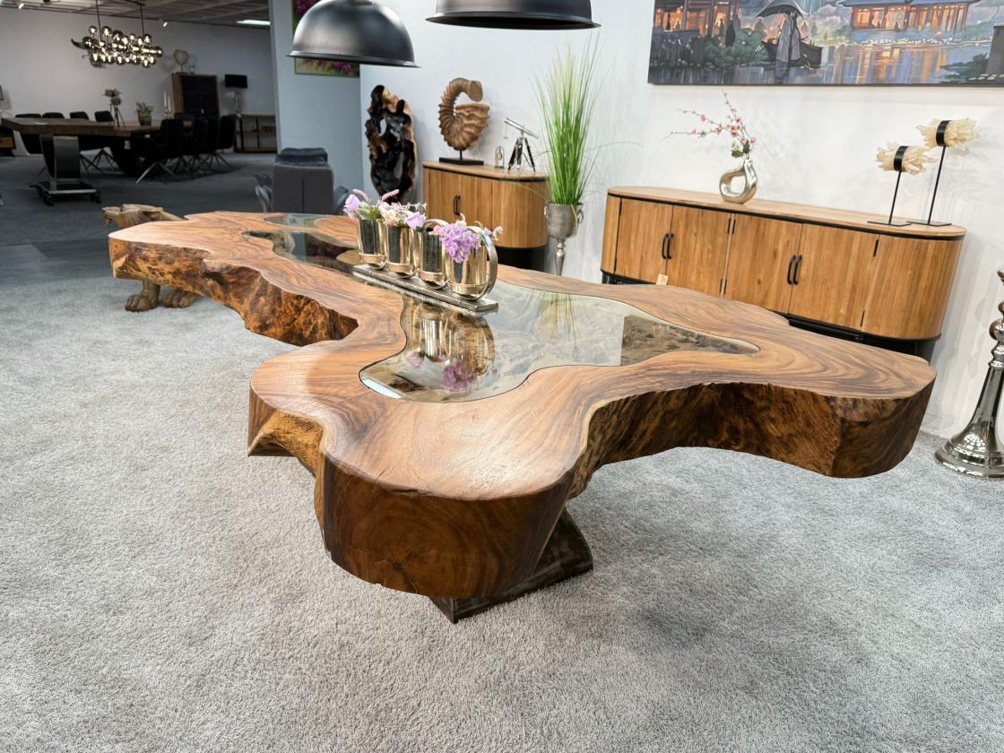 Baumstammtisch Designtisch Kunstwerk Unikat