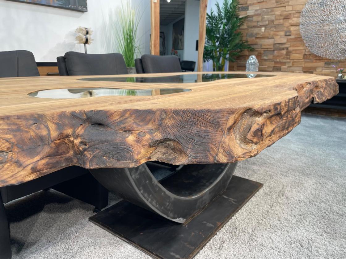 Echtholz Besprechungstisch "Fusion" aus Teak 260cm