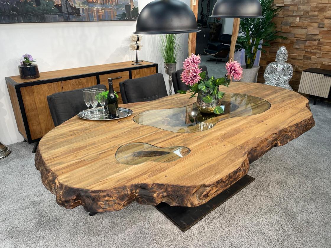 Echtholz Besprechungstisch "Fusion" aus Teak 260cm
