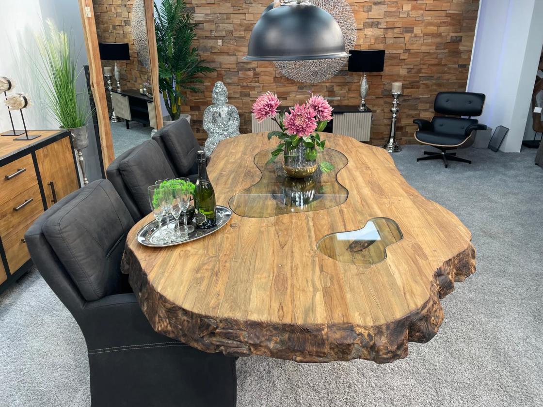 Echtholz Besprechungstisch "Fusion" aus Teak 260cm