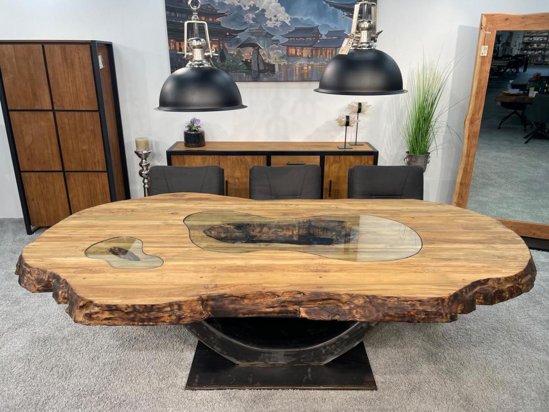 Echtholz Besprechungstisch "Fusion" aus Teak 260cm
