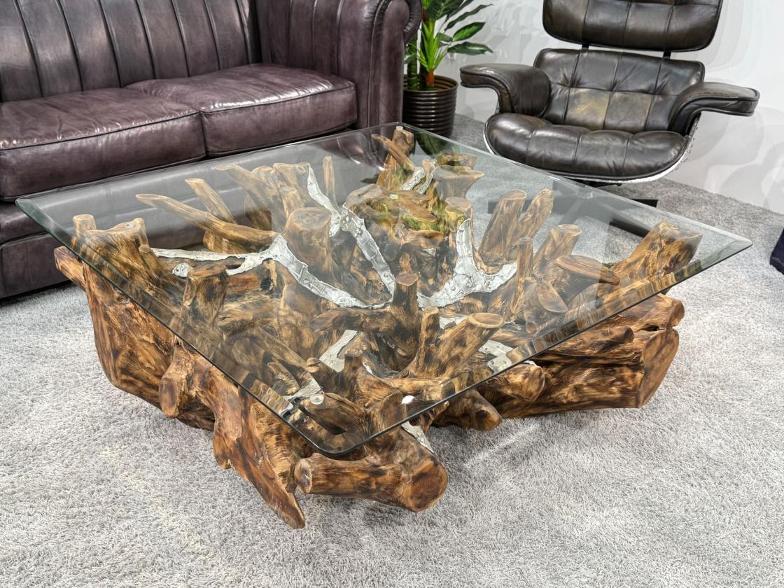 Baumwurzel Couchtisch Root aus Teakholz