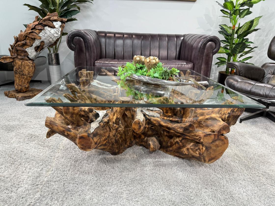 Baumwurzel Couchtisch Root aus Teakholz