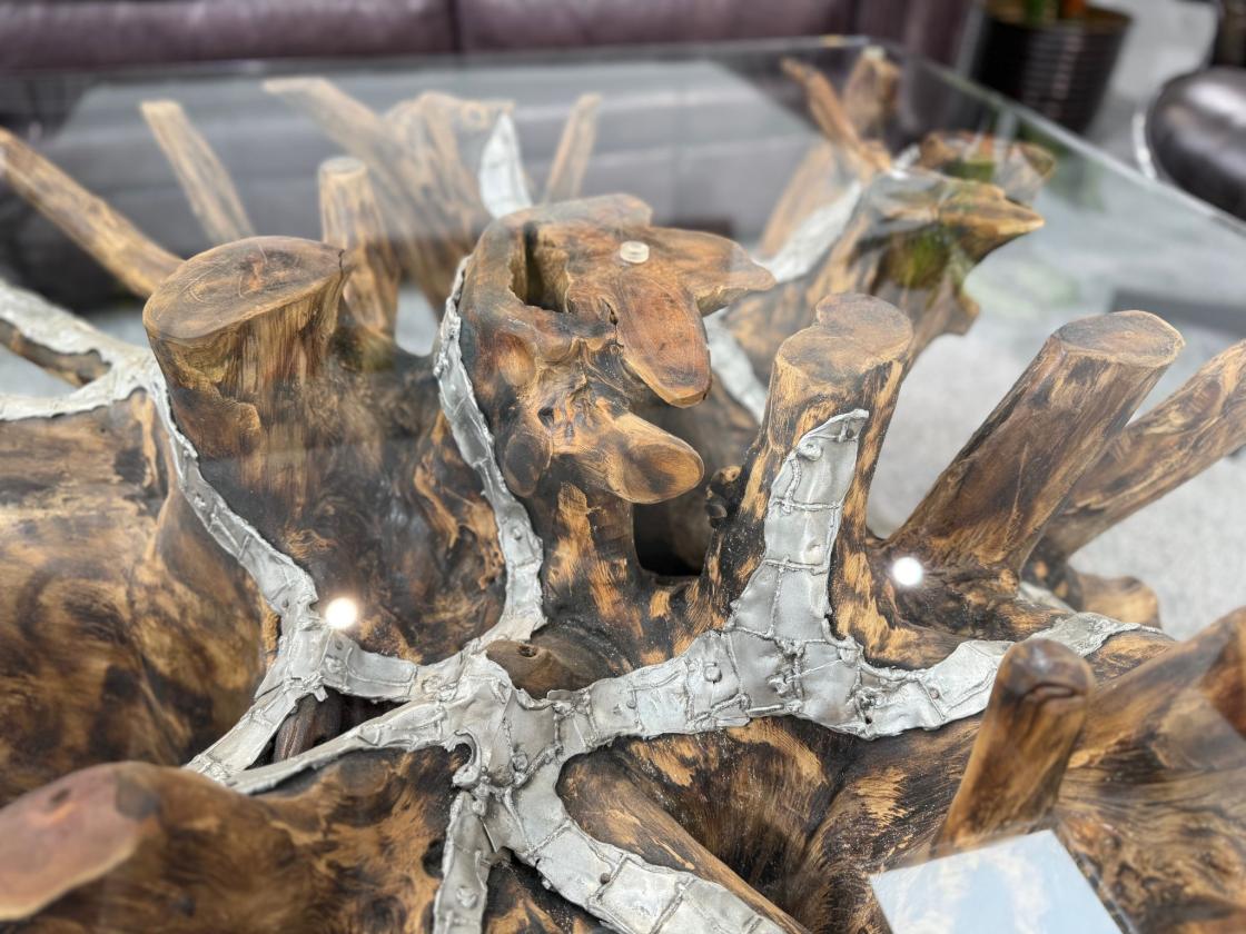 Baumwurzel Couchtisch Root aus Teakholz