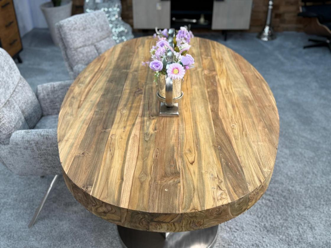 Ovaler Esstisch Konferenztisch aus Holz Sky Island