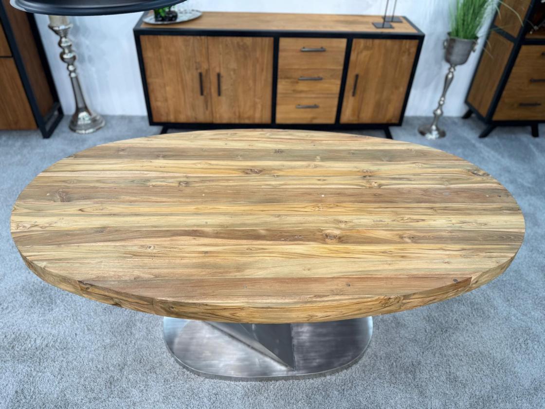 Ovaler Esstisch Konferenztisch aus Holz Sky Island