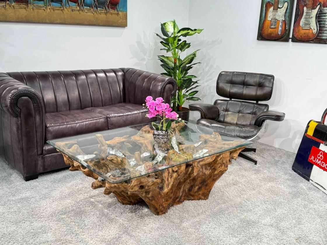 Baumwurzel Couchtisch Root aus Teakholz