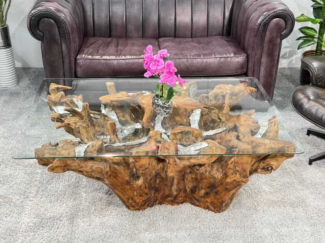 Baumwurzel Couchtisch Root aus Teakholz