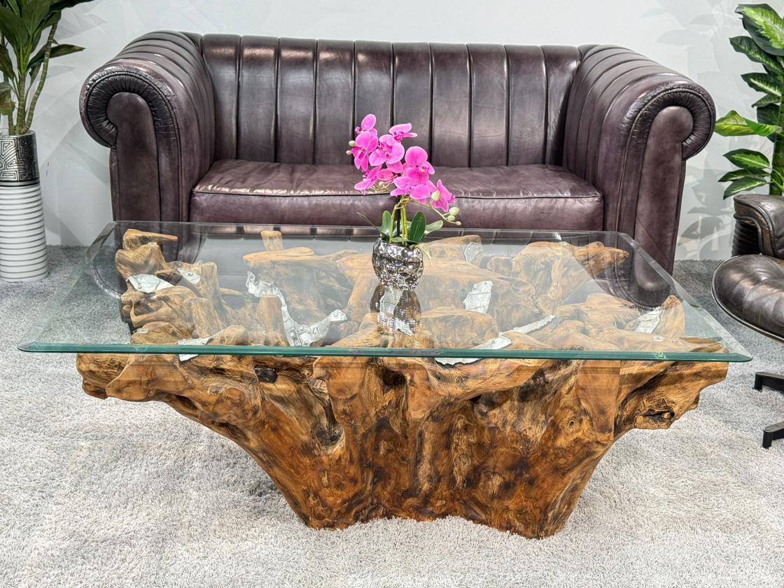 Baumwurzel Couchtisch Root aus Teakholz