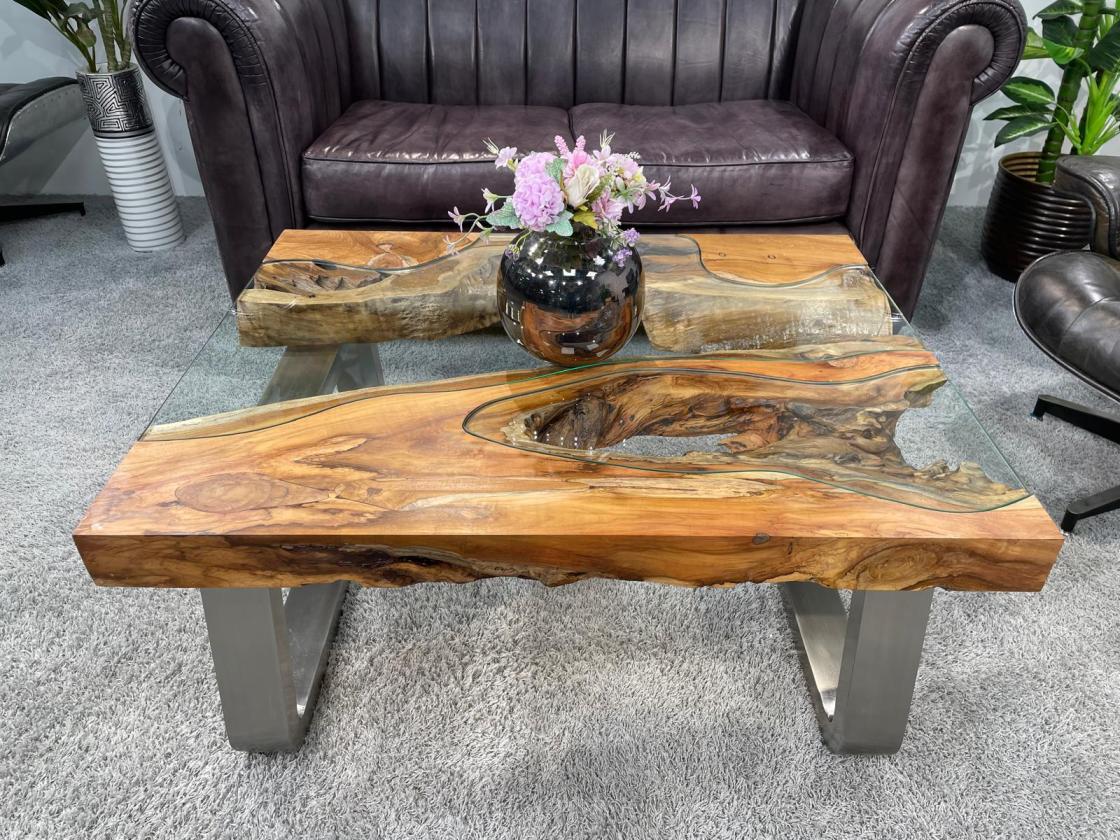 Couchtisch aus Holz Elements 100-80cm