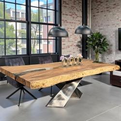 Baumscheiben Esstisch 